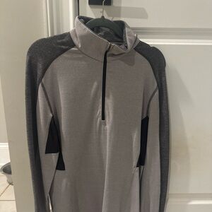 Lululemon Gray and Black Zip Up Sweater